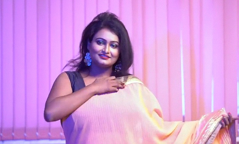 Sucharita Fashion nude saree strip video