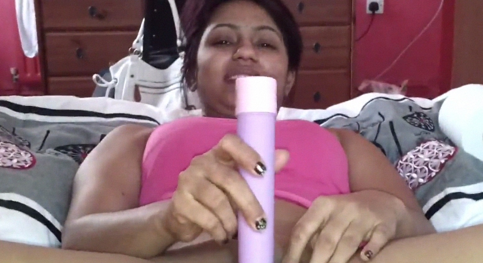 Pakistani beauty using a long plastic dildo sex toy to masturbate 19 Pakistani beauty using a long plastic dildo sex toy to masturbate