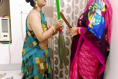 Indian wife and maid fight for husband’s dick