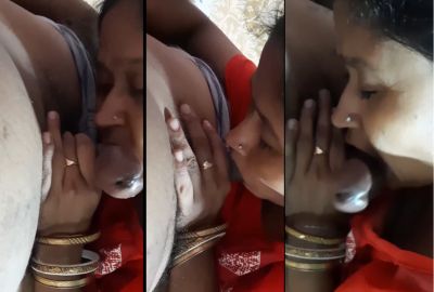 Kinky Tamil aunty’s Indian blowjob porn video
