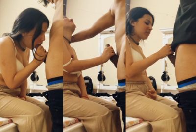 Hot Mumbai babe sucks her BF’s dick in desi sex MMS