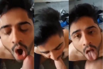 Man drops his cum on his gay partner’s face in desi gay porn