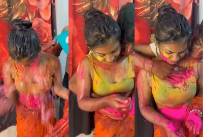 Hot romantic Holi celebration of big boob Bhabhi and Devar 29 Hot romantic Holi celebration of big boob Bhabhi and Devar