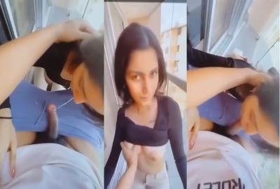 19-year-old girl’s blowjob in balcony in Indian outdoor xxx