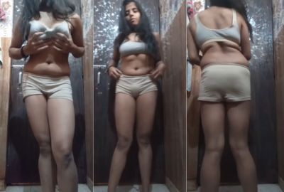 A young girl’s stripping MMS for her lover