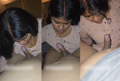 Cheating housewife sucks her Devar’s dick at midnight