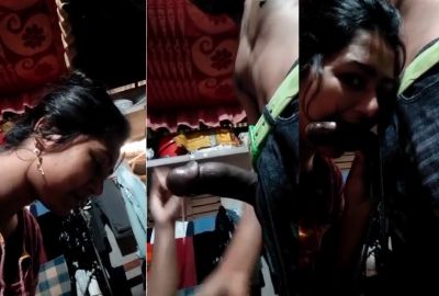 Bhabhi sucks her Devar’s Indian black cock on a cold night