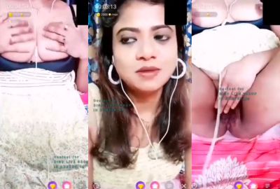 Nude desi lady tempts the man during a video call sex