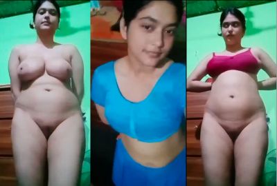 Beautiful girl with big boobs records her nude MMS