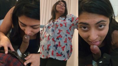 Lady strips while dancing and gives an Indian blowjob